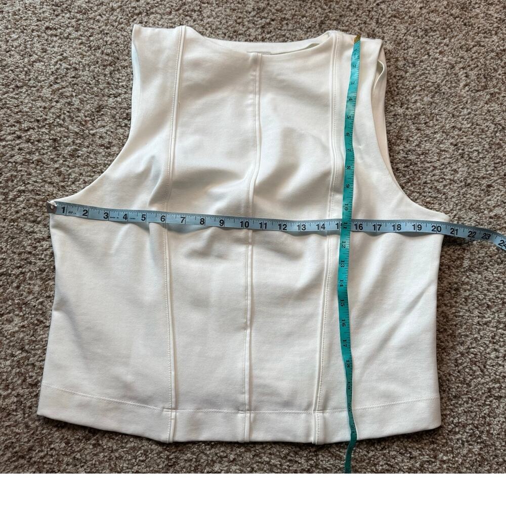 Maeve by Anthropologie Sleeveless Seamed Corset Crop Tank Top Womens Size XL/1X - Picture 5 of 13